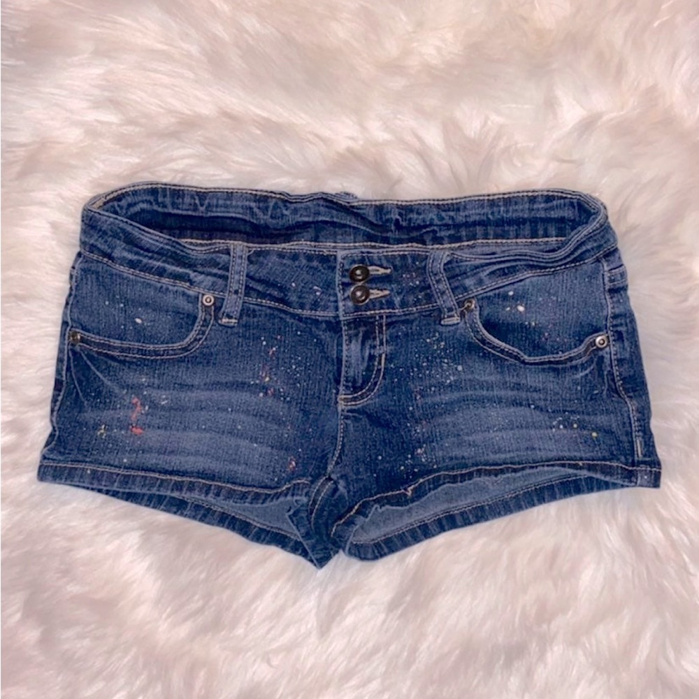 Splatter Paint Denim Shorts 1